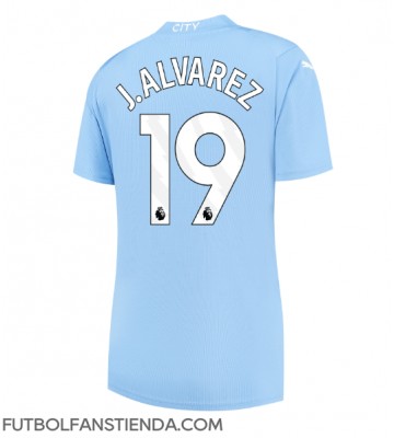 Manchester City Julian Alvarez #19 Primera Equipación Mujer 2023-24 Manga Corta